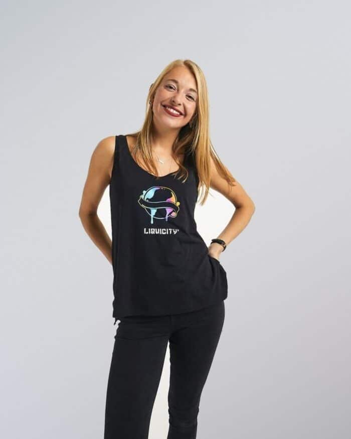 tanktop_rainbow_model_2_4x5 Female Rainbow Globe Top