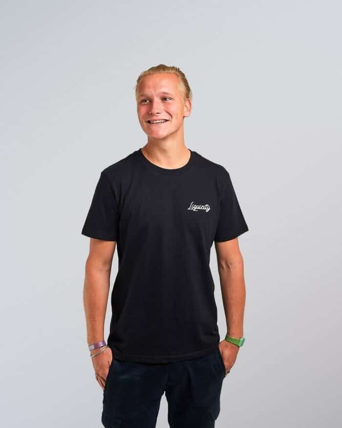 tee_script_model_front_man_2_4x5 T-Shirt Embroidered Text