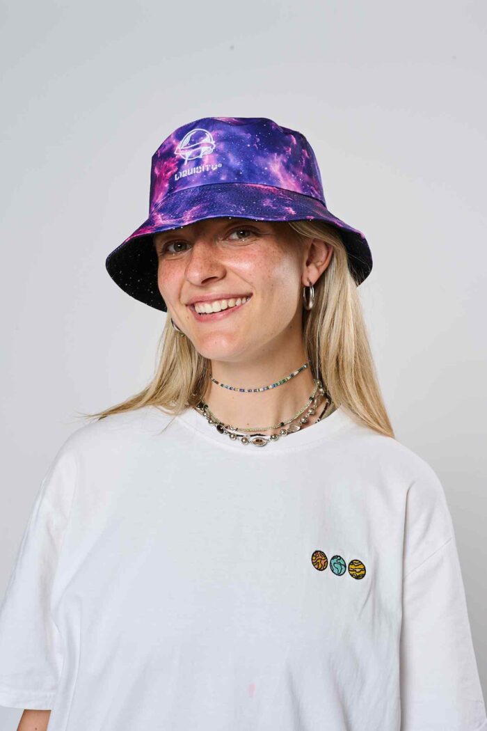 Bucket Hat Reflective Black / Galaxy Purple