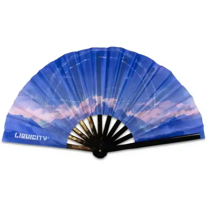 Hand Fan Mountainscape