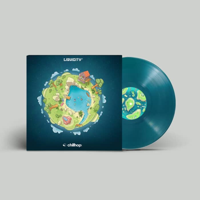 Mock up front + vinyl A Liquicity x Chillhop Music